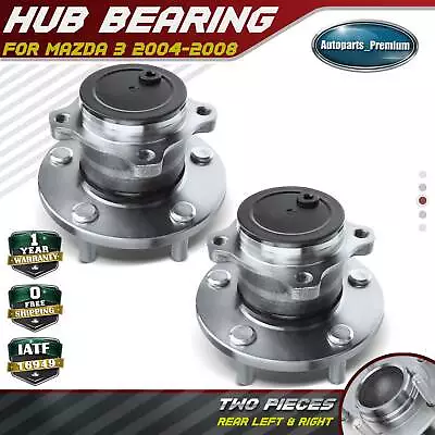 2Pcs Wheel Hub Bearing Assembly For Mazda 3 2004-2008 W/o Anti-lock Brakes Rear • $67.49