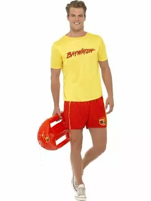 Adult Baywatch Mens Costume Movie Icon Fancy Dress Sexy Stag Do Dress Up • £23.43