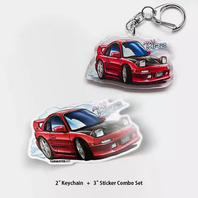 SW20 MR2 Red Acrylic Keychain And 3  Vinyl Sticker Set JDM Car • $22