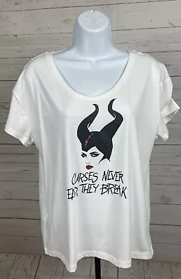 Maleficent Disney Shirt Womens Small White T Shirt Pre Owned ST125 • $19.99