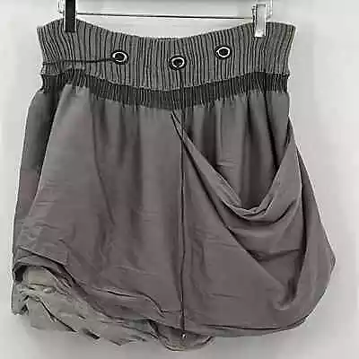 Marithe + Francois Girbaud Virgin Wool & Silk Skirt In Taupe- NEW - Size 27 (US) • $149