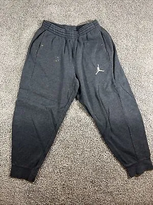 Vintage Nike Air Jordan Jumpman Flight Basketball Black Sweatpants Men's Large • $34.42