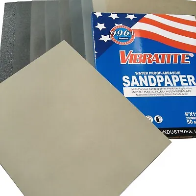 $2.69 • Buy Wet And Dry Sandpaper 230x280mm From 120 To 10000 Grit Abrasive Sheet Waterproof