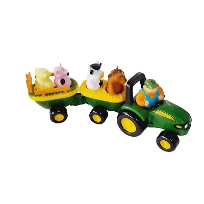 John Deere Tomy Old MacDonald  Hay Ride Toy Tractor Farm Animal Sounds Works EUC • $29.99