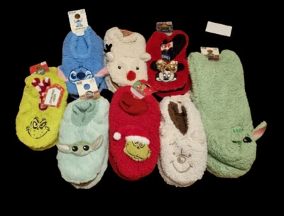 £10.99 • Buy BNWT PRIMARK LADIES / GIRLS SLIPPER SOCKS FOOTLETS Or Boots GRINCH, POOH, Yoda
