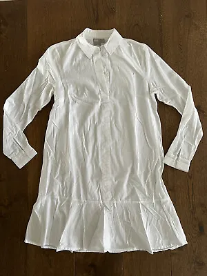 $10 • Buy Asos Size 8 Women’s White Shirt Dress Fill Bottom 