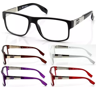 Mens Womens Clear Lens Square Eye Glasses Fashion Designer Wrap Frame Optical RX • $12.99