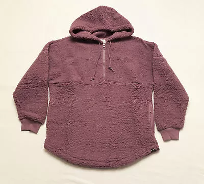 Victoria's Secret Pink Women's Plush Fleece Half-Zip Pullover NC3 Purple Small • $23.45