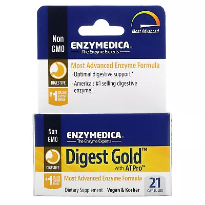 Enzymedica Digest Gold With ATPro 21 Capsules Egg-Free Casein-Free Dairy-Free • $16.53