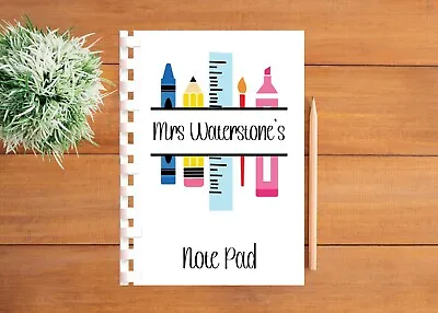 Personalised Notebook Notepad Note Book Gift- Teacher / Stationary - Cute - 212 • £5.95
