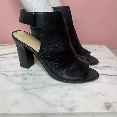 Via Spiga Women’s Shooties Leather Heeled Open Toe Black Size 8 • $34.99