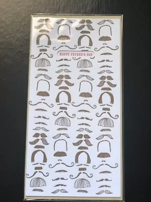 Happy Father's Day Mustache Letterpress Die Cut Greeting Card By Egg Press • $5.99