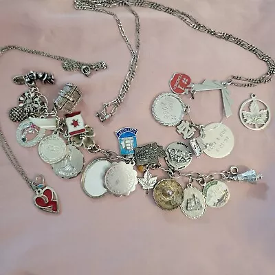 Vintage Sterling Silver 925 Charms Bracelet Necklace Movable Travel Minnie Mouse • $89.99