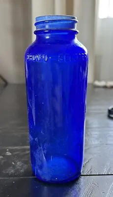 Bromo Seltzer Bottle Blue Bottle Vintage Antique Cobalt • $13.29