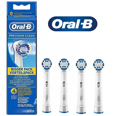 $15.99 • Buy Genuine Oral B Precision Clean Braun Electric Toothbrush Heads Replacement