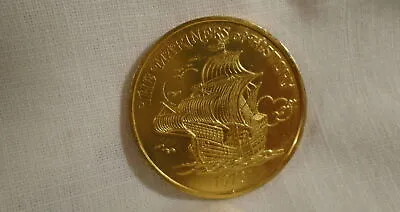 Rare 1970 Washington D.C. Krewe Mardi Gras Ball Gold Tone Doubloon Coin . • $8.41