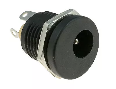 2.5mm X 5.5mm Round Panel Mount Female Socket DC Connector Jack Plug • £2.19