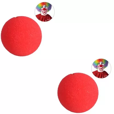  2 Pack Clown Red Nose Circus Kids Make Up Sponges For Face Prom • £4.38