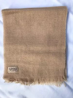 Vintage 100% Wool Sammy Scarf Beige • £7.50