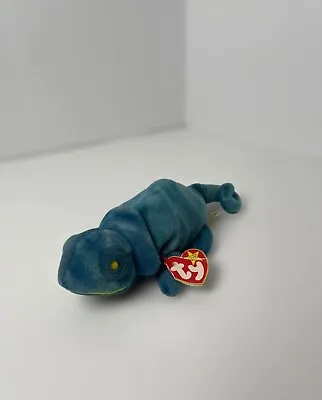 RARE Ty Beanie Baby Rainbow The Chameleon 1997 Retired With TAG ERROR • $200