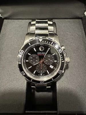 Movado Series 800 Mens Swiss Chronograph Steel Bracelet Watch Swiss Made • $300