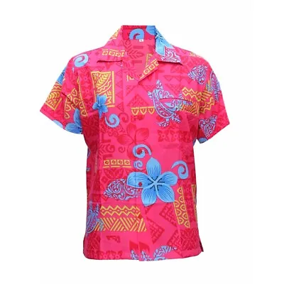 Mens Hawaiian Shirt Stag Beach Hawaii Aloha  Summer Holiday Fancy Pink 5v • $11.18