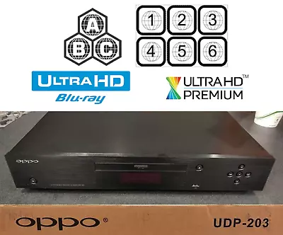 Oppo Digital Udp 203 Multi Code Region Free 4k Ultra Hd Uhd Blu-ray Player Used • $1799.99