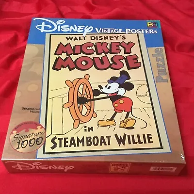 Sealed Disney Vintage Posters 1928 Mickey Mouse Steamboat Willie Puzzle • $49.99