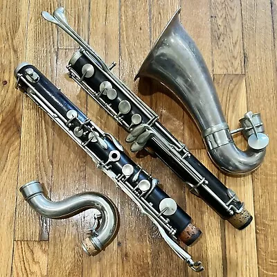 Vintage Buffet Professional Wood Bass Clarinet For Repair Grenadilla Wood • $999