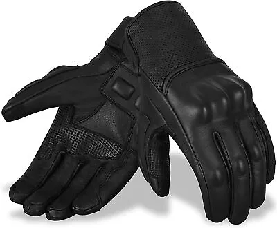 Men's Premium Leather Street Motorcycle Protective Cruiser Biker Gel Gloves • $15.97