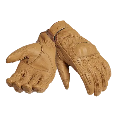 Genuine Triumph Harleston Gold Leather Motorcycle Gloves MGVS2207-500 • $56