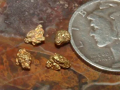 4 California Gold Nuggets .51 Gram Buffalo Nugget • $65