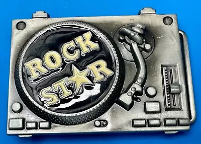 DJ Turntable Record Mixer  Rock Star - Black And Silver Color Belt Buckle • $6.50