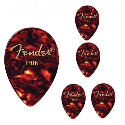 Fender Premium Celluloid Guitar Picks 358 Shell Thin - 5 Picks Teardrop • $8.32