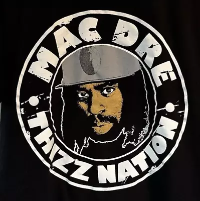 Mac Dre Thizz Nation T-Shirt Pro Crux Black Front Graphic Image Adult Large Used • $15