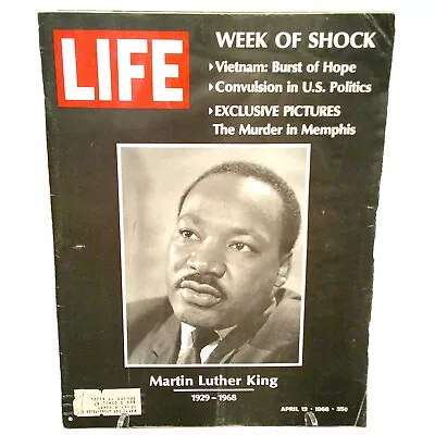 Vintage MLK Life Magazine April 12 1968 Martin Luther King Jr Cov Assassination • $20