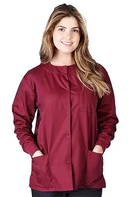 Unisex Medical Hospital Nursing Warm Up Top Scrubs Jackets 3-Pockets For Women • $16.49