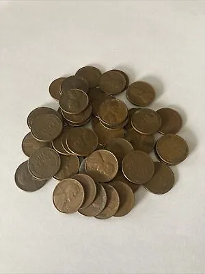 Roll Of 50 Circulated Lincoln Wheat Cent Pennies 1909-58 PDS Random Unsearched • $8.29