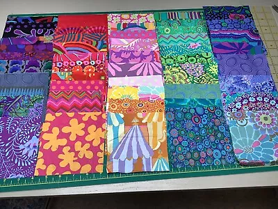 50 5”KAFFE FASSETT CHARM FABRIC PACK For PATCHWORK/QUILTING • £22