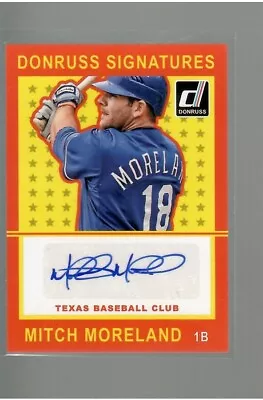 Mitch Moreland Donruss Signatures Auto 2014 Panini Donruss Baseball • $5