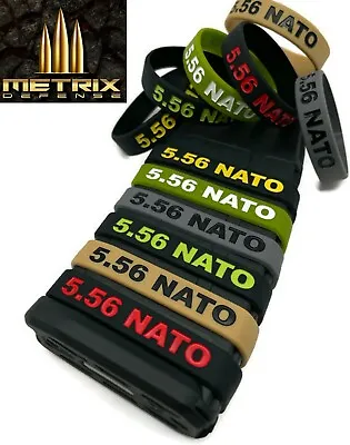 556 5.56mm Mag ID Silicone Band Multi Color Durable(Pack Of 3 5 Or 10) • $10