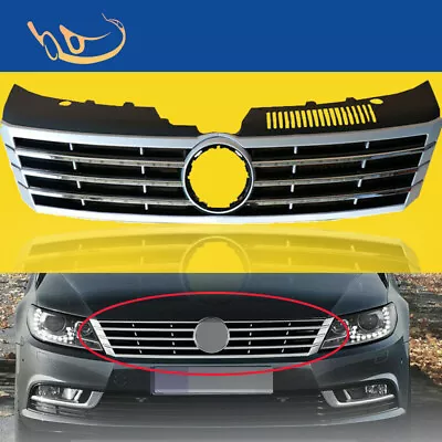 For 2013-2017 2015 VW Volkswagen CC Front Bumper Upper Grille Grill W/ Chrome • $108