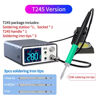 £169.88 • Buy Aixun T3A Premium Soldering Solder Rework Station Heating Solder Tip (3 X T245)