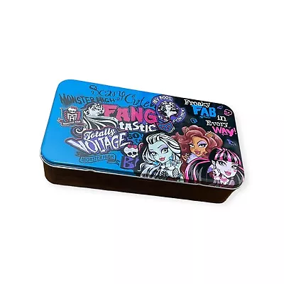 Monster High 2014 Tin Metal Pencil Box Container Storage Rectangular Freaky Fab • $6.25