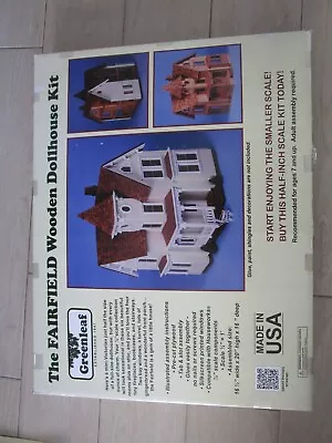 Fairfield Dollhouse Kit 1/2 Inch Scale Model Vintage Handcrafted Wood NIB 1/24 • $69.95