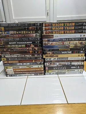 Western Movies Clint Eastwood John Wayne And More Lot Of 31 DVD'S Untested  • $14.99