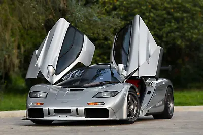 Vintage McLaren F1 McLaren Silver Side Doors 16x24 24x36 Poster • $20