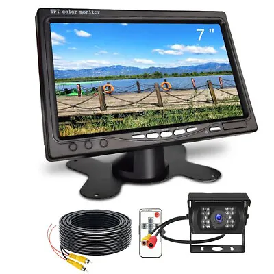 7'' TFT Monitor Backup Rear View Camera CCD System For Truck Tractor Motorhome • $48.99