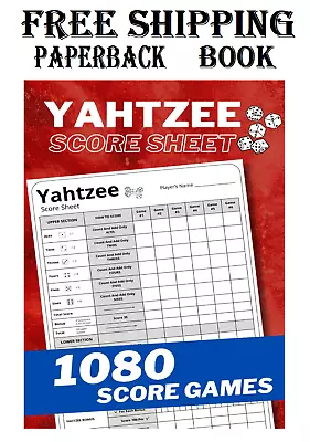 Yahtzee Score Pads: 1080 Score Games For Scorekeeping. Large Print Yahtzee... • $14.89