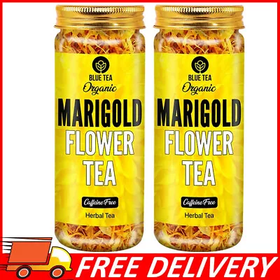 2-Pack BLUE TEA Marigold Tea 1.76 Oz 60 Cups SOOTHING TEA Vegan No Caffeine • $12.49